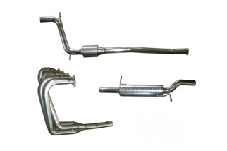 Complete Aros stainless steel catalyzed exhaust line for Skoda Fabia Group R2 Rally