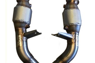 Coppia Downpipe con catalizzatori acciaio inox Aros Alfa Romeo Giulia Quadrifoglio 2.9I V6 BI-TURBO (520 HP) 2020 Type 952