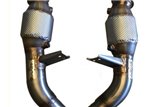 Coppia Downpipe con catalizzatori acciaio inox Aros Alfa Romeo Giulia Quadrifoglio 2.9I V6 BI-TURBO (520 HP) 2020 Type 952