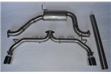 Central avec 1 silencieux avec valve + embout sans silencieux D76 inox Aros Seat Leon 5F Cupra 2.0 TSI