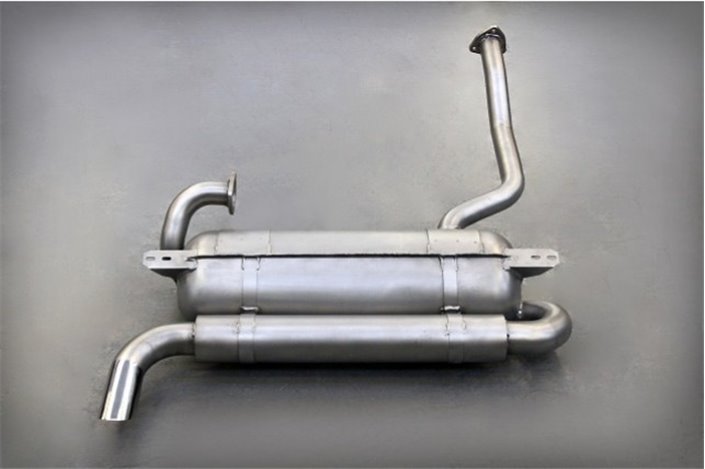 Pot d'échappement terminal à sortie unique OE 108968 en acier inoxydable Ferrari Style Pipes 308 GTB et GTS