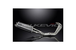 YAMAHA FJ1100 1984-1985 SCARICO COMPLETO 4-2 450MM SILENZIATORI OVALI IN CARBONIO