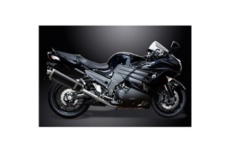 KAWASAKI ZZR1400 ZX14 2012-2023 SISTEMA DI SCARICO 4-1 450MM CARBONIO OVALE BSAU