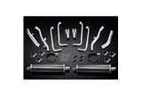 YAMAHA FJR1300 01-05 DECAT FULL 4-2 EXHAUST 450MM CARBON OVAL BSAU SILENCERS
