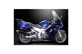YAMAHA FJR1300 01-05 DECAT FULL 4-2 EXHAUST 450MM CARBON OVAL BSAU SILENCERS