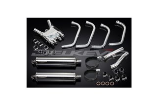 YAMAHA FJ1200 3CV 1988-90 SCARICO COMPLETO 4-2 450MM SILENZIATORI BSAU OVALI INOX