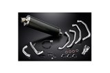 KAWASAKI ZZR1100 1990-2001 4-1 EXHAUST SYSTEM 450MM CARBON OVAL BSAU SILENCERS