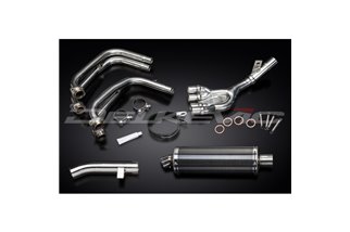 YAMAHA FZS600 FAZER 98-03 SISTEMA DI SCARICO COMPLETO SILENZIATORE BSAU OVALE IN CARBONIO DA 350 MM