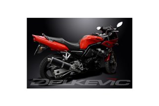 YAMAHA FZS600 FAZER 98-03 SISTEMA DI SCARICO COMPLETO SILENZIATORE BSAU OVALE IN CARBONIO DA 350 MM
