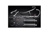 SISTEMA DI SCARICO COMPLETO 2-2 KAWASAKI GPZ500S SILENZIATORI BSAU OVALI IN CARBONIO DA 350 MM