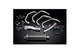 KAWASAKI ZR7S FULL EXHAUST SYSTEM 350MM CARBON OVAL BSAU SILENCER