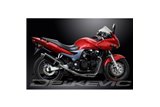 KAWASAKI ZR7S FULL EXHAUST SYSTEM 350MM CARBON OVAL BSAU SILENCER