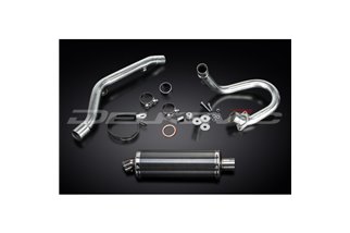 SUZUKI DRZ400S DRZ400SM SISTEMA DI SCARICO COMPLETO SILENZIATORE BSAU OVALE IN CARBONIO DA 350 MM