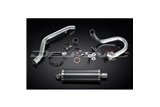 SUZUKI DRZ400S DRZ400SM SISTEMA DI SCARICO COMPLETO SILENZIATORE BSAU OVALE IN CARBONIO DA 350 MM