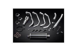 KAWASAKI Z900 17-19 FULL EXHAUST SYSTEM 350MM CARBON OVAL BSAU SILENCER