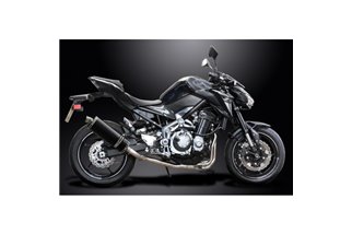 KAWASAKI Z900 17-19 FULL EXHAUST SYSTEM 350MM CARBON OVAL BSAU SILENCER