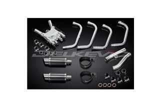 YAMAHA FJ1200 3CV 1988-90 FULL 4-2 EXHAUST 200MM CARBON ROUND SILENCERS