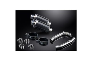 KIT SCARICO SILENZIATORE OVALE IN CARBONIO HONDA VTR1000 FIRESTORM 1997-03 225MM