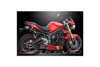 TRIUMPH STREET TRIPLE R 09-12 KIT SCARICO SILENZIATORE OVALE IN CARBONIO DA 225 MM