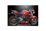 TRIUMPH STREET TRIPLE R 09-12 KIT SCARICO SILENZIATORE OVALE IN CARBONIO DA 225 MM