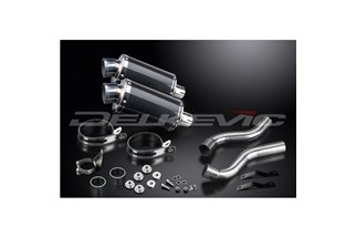 KAWASAKI Z1000SX 2010-19 TOURER 225MM KIT SCARICO SILENZIATORE OVALE IN CARBONIO