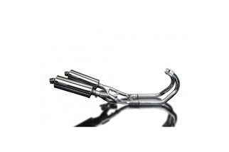 SISTEMA DI SCARICO COMPLETO YAMAHA V-MAX VMX1200 SILENZIATORI BSAU OVALI INOX DA 350 MM