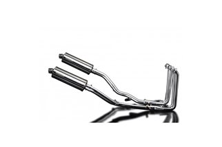 YAMAHA FJR1300 01-05 DECAT FULL 4-2 EXHAUST 350MM STAINLESS OVAL BSAU SILENCERS