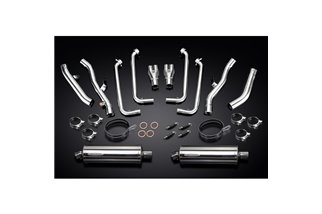 YAMAHA FJR1300 01-05 DECAT FULL 4-2 EXHAUST 350MM STAINLESS OVAL BSAU SILENCERS