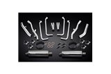 YAMAHA FJR1300 01-05 DECAT FULL 4-2 EXHAUST 350MM STAINLESS OVAL BSAU SILENCERS