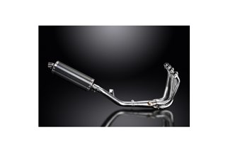 KAWASAKI Z900RS Z900SE 2018-2024 SISTEMA DI SCARICO COMPLETO SILENZIATORE OVALE IN CARBONIO DA 350 MM