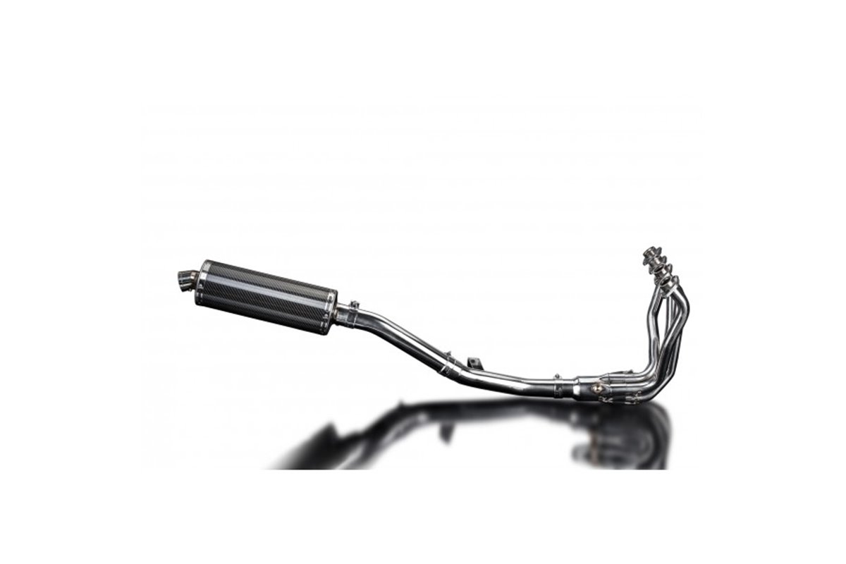 KAWASAKI 1000 VERSYS 2010-2014 SCARICO COMPLETO 4-1 350MM SILENZIATORE OVALE IN CARBONIO