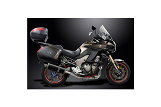 KAWASAKI 1000 VERSYS 2010-2014 SCARICO COMPLETO 4-1 350MM SILENZIATORE OVALE IN CARBONIO