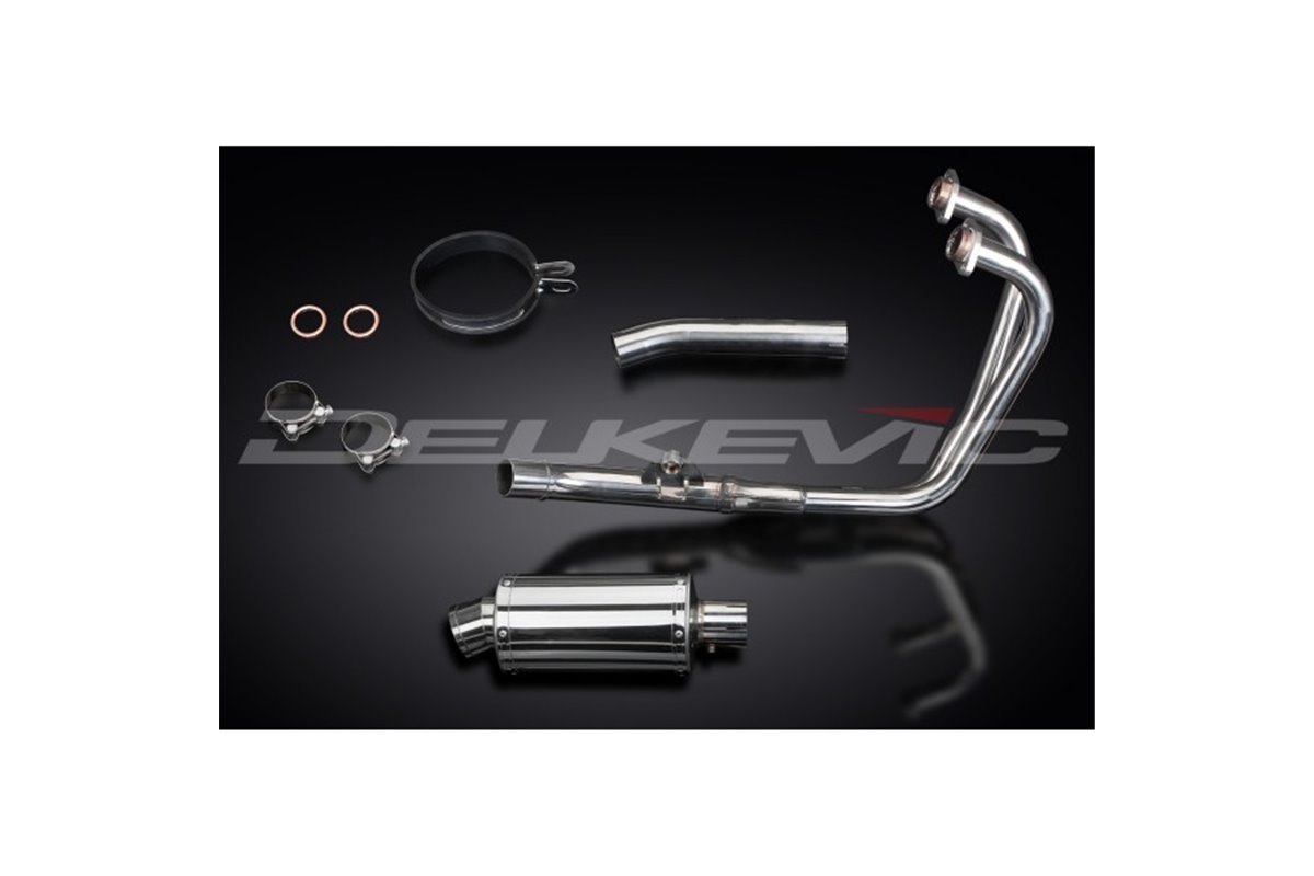 Fdit Tube D'échappement Complet Système D'Échappement Complet Entête De‑Cat+Silencieux Slip Avec