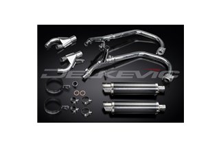 YAMAHA V-MAX VMX1200 FULL EXHAUST SYSTEM 350MM CARBON ROUND BSAU SILENCERS