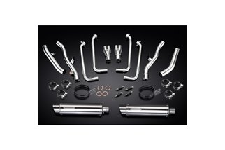YAMAHA FJR1300 01-05 DECAT SCARICO COMPLETO 4-2 350MM SILENZIATORI BSAU TONDO INOX