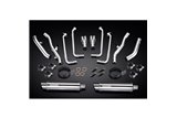 YAMAHA FJR1300 01-05 DECAT SCARICO COMPLETO 4-2 350MM SILENZIATORI BSAU TONDO INOX