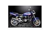 SISTEMA DI SCARICO COMPLETO YAMAHA XJR1200 4-2 SILENZIATORI BSAU TONDO IN ACCIAIO INOX DA 350 MM