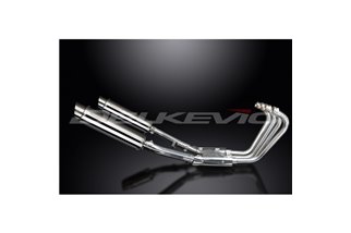 XJR1300 2004-2006 / SL10 ROUND 350MM (14 INCH) SILENCER 4-2 COMPLETE SYSTEM 304 STAINLESS STEEL