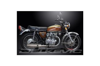 HONDA CB450 K3-K7 1970-1974 350MM ROUND STAINLESS BSAU SILENCER EXHAUST KIT