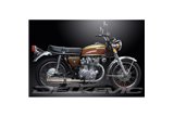 HONDA CB450 K3-K7 1970-1974 350MM ROUND STAINLESS BSAU SILENCER EXHAUST KIT