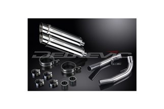HONDA VTR1000 SP1 2000-2001 350MM ROUND STAINLESS BSAU SILENCER EXHAUST KIT
