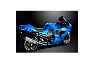 KAWASAKI ZZR1400 NINJA 2008-2011 343MM X-OVAL TITANIO BSAU SILENZIATORE SCARICO KI