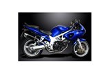 SUZUKI SV650 98-02 SISTEMA DI SCARICO COMPLETO 2-2 SILENZIATORI BSAU TONDO IN CARBONIO DA 350 MM