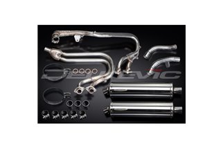 SISTEMA DI SCARICO HONDA ST1100 PAN EUROPEAN 89-02 SILENZIATORI OVALI INOX DA 450 MM