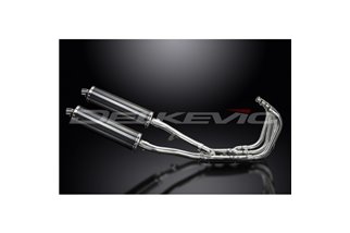 SUZUKI GSX1400 2001-2004 DELKEVIC FULL EXHAUST 4-2 450MM OVAL CARBON SILENCERS