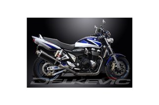 SUZUKI GSX1400 2001-2004 DELKEVIC FULL EXHAUST 4-2 450MM OVAL CARBON SILENCERS