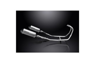 KAWASAKI GPZ500S EX500 COMPLETE EXHAUST 2-2 260MM X-OVAL TITANIUM SILENCERS CANS