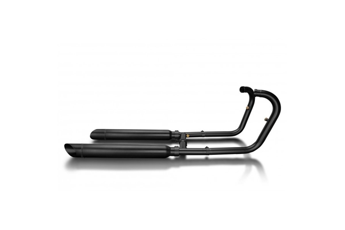 KAWASAKI W650 W800 19-24 EXHAUST 2-2 550MM SLASH CUT SILENCERS STAINLESS CERAMIC
