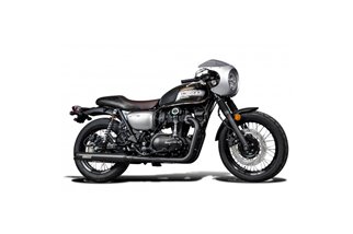 KAWASAKI W650 W800 19-24 EXHAUST 2-2 550MM SLASH CUT SILENCERS STAINLESS CERAMIC