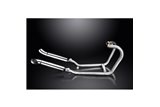 TRIUMPH THRUXTON 1200 2016-24 EXHAUST 410MM STAINLESS STEEL TURN OUT SILENCERS